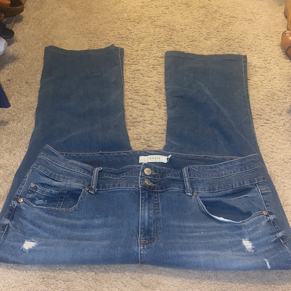 Torrid Straight Leg Medium Wash Jeans